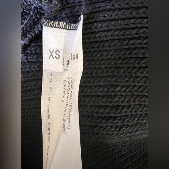 Cult Gaia Floreana Cut Out Hand Crocheted Knit Dress Size XS Black - Picture 10 of 11